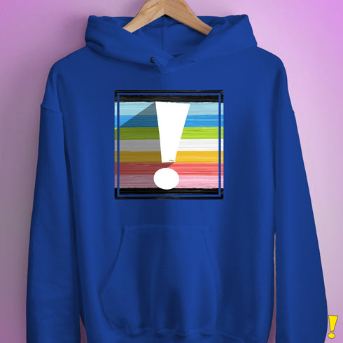 Queer Pride Flag Exclamation Point Hoodie